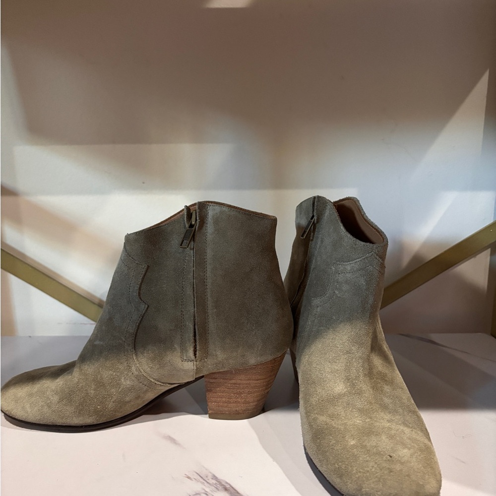 Isabel Marant Suede Ankle Boots - Taupe